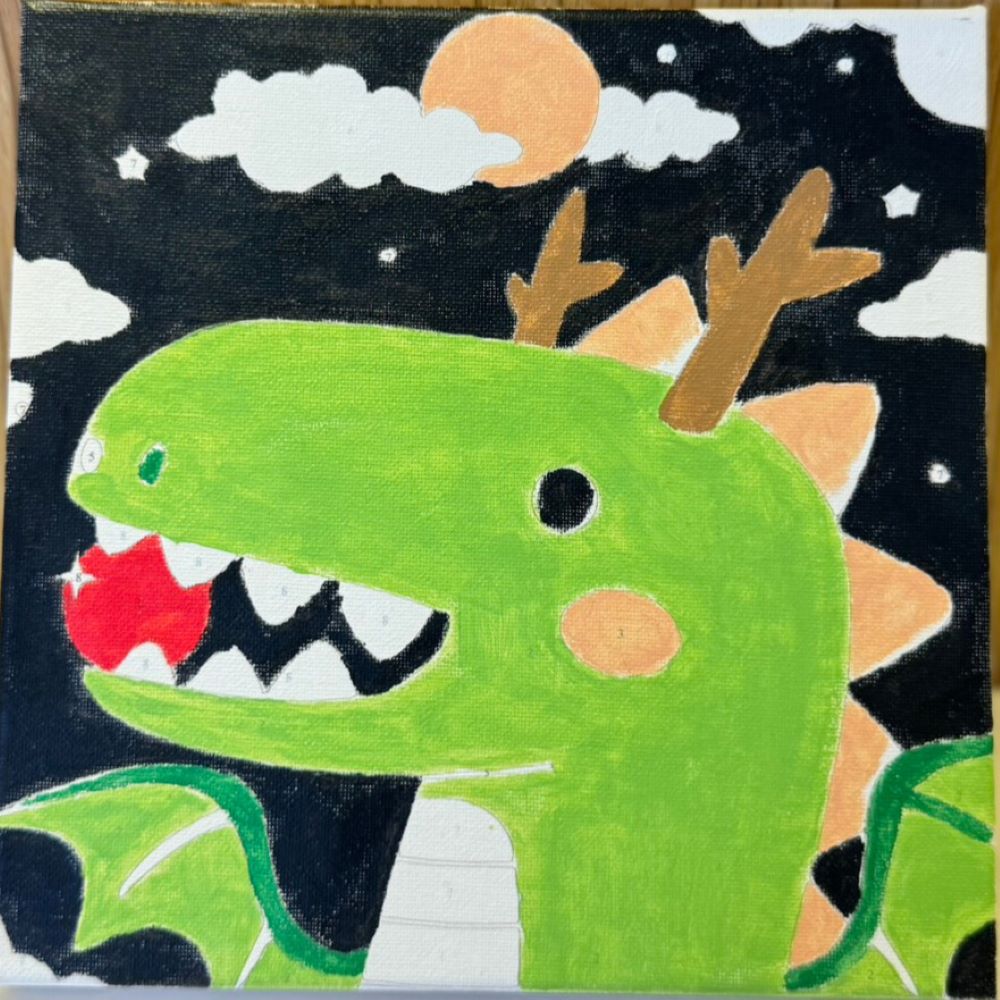 親子DIY數字油畫｜童媽吉數字畫藝術館創作課程