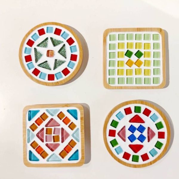 親子DIY馬賽克杯墊｜童媽吉拼貼工坊創意手作